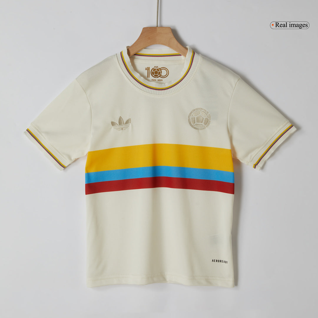 Kid's Colombia  Soccer Jersey Kit(Jersey+Shorts) 2024 - 100th Anniversary Top Dresy Shop