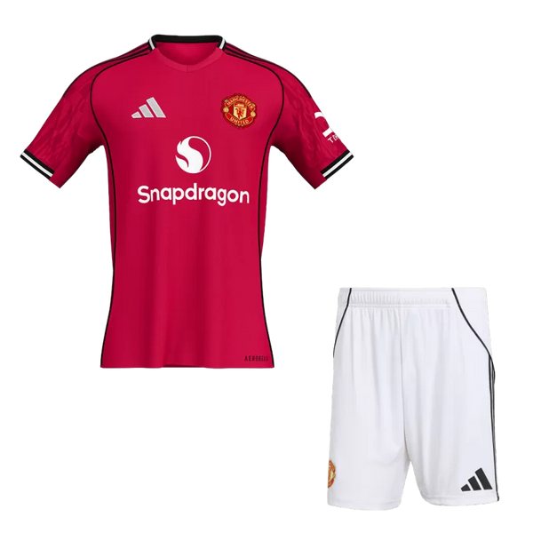 Manchester United Home Soccer Jersey Kit(Jersey+Shorts) 2025/26
