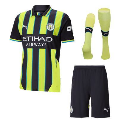 Manchester City Away  Soccer Jersey Kit(Jersey+Shorts+Socks) 2024/25 Top Dresy Shop