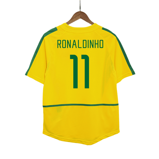 Retro RONALDINHO #11 2002/03 Brazil Home  Soccer Jersey Top Dresy Shop