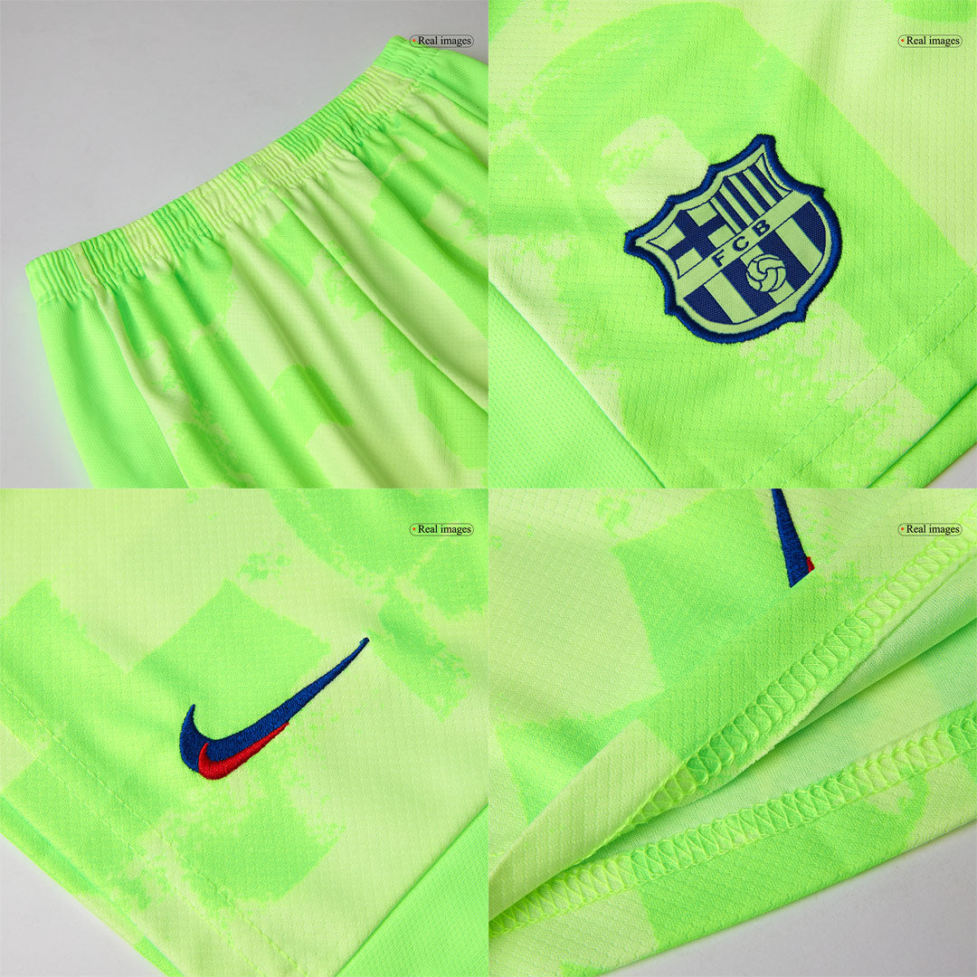 Kid's Barcelona Third Away  Soccer Jersey Kit(Jersey+Shorts+Socks) 2024/25- UCL (Spotify Logo Without Text) Top Dresy Shop