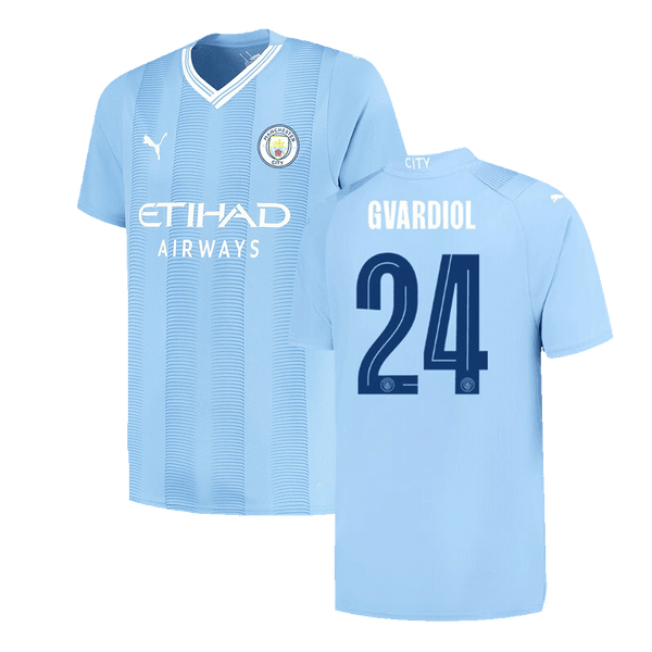 GVARDIOL #24 Manchester City Home  Soccer Jersey 2023/24 - UCL Top Soccer Jerseys Store