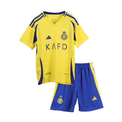 Kid's RONALDO #7 Al Nassr Home  Soccer Jersey Kit(Jersey+Shorts) 2024/25 Top Dresy Shop