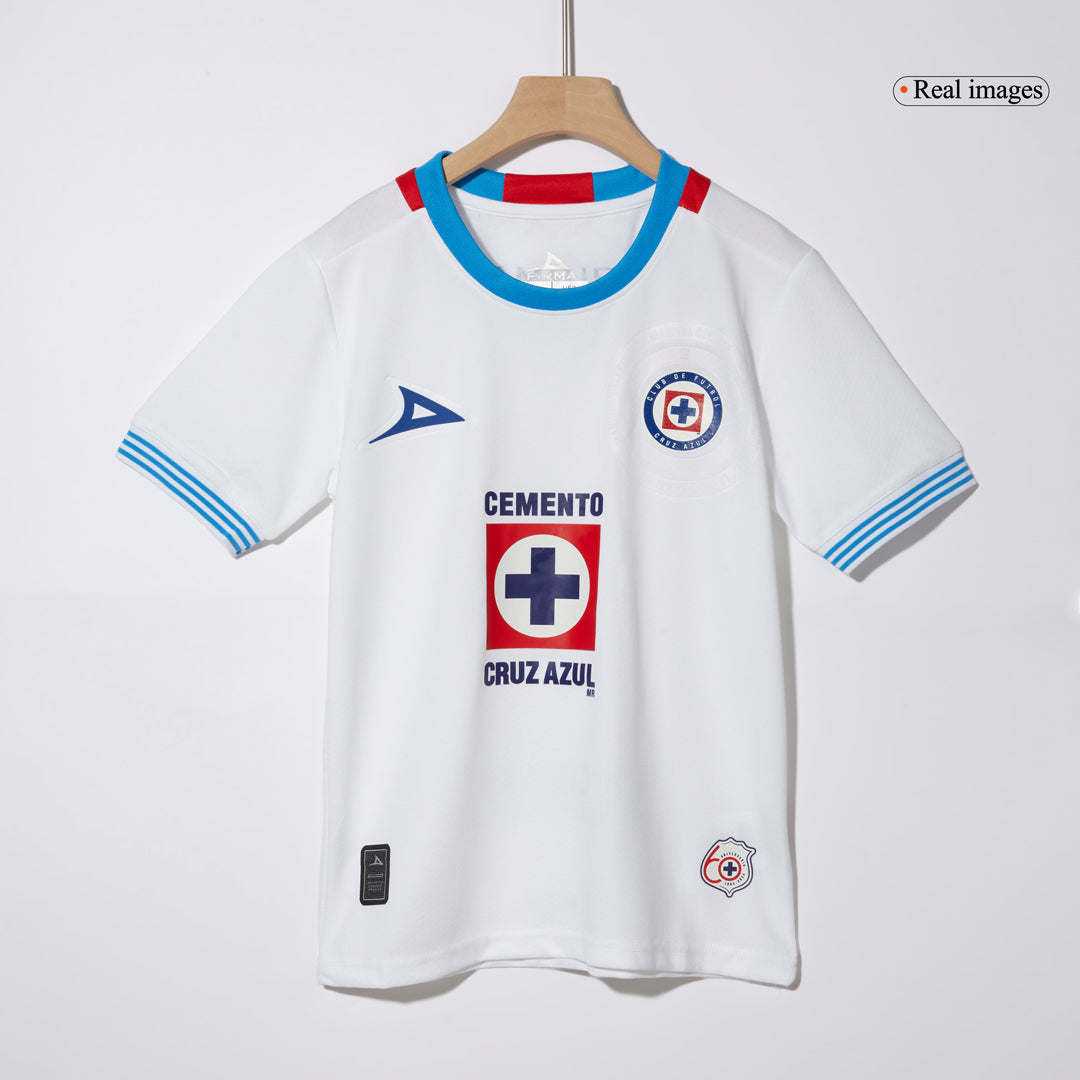 Kid's Cruz Azul Away  Soccer Jersey Kit(Jersey+Shorts) 2024/25 Top Dresy Shop