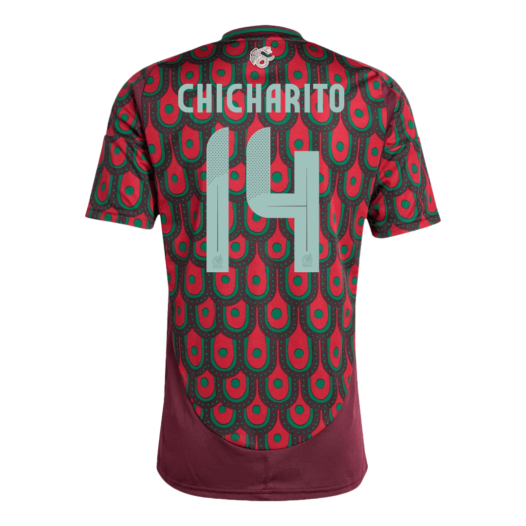 Men's Mexico CHICHARITO #14 Home Soccer Jersey Copa América 2024 Top Dresy Shop
