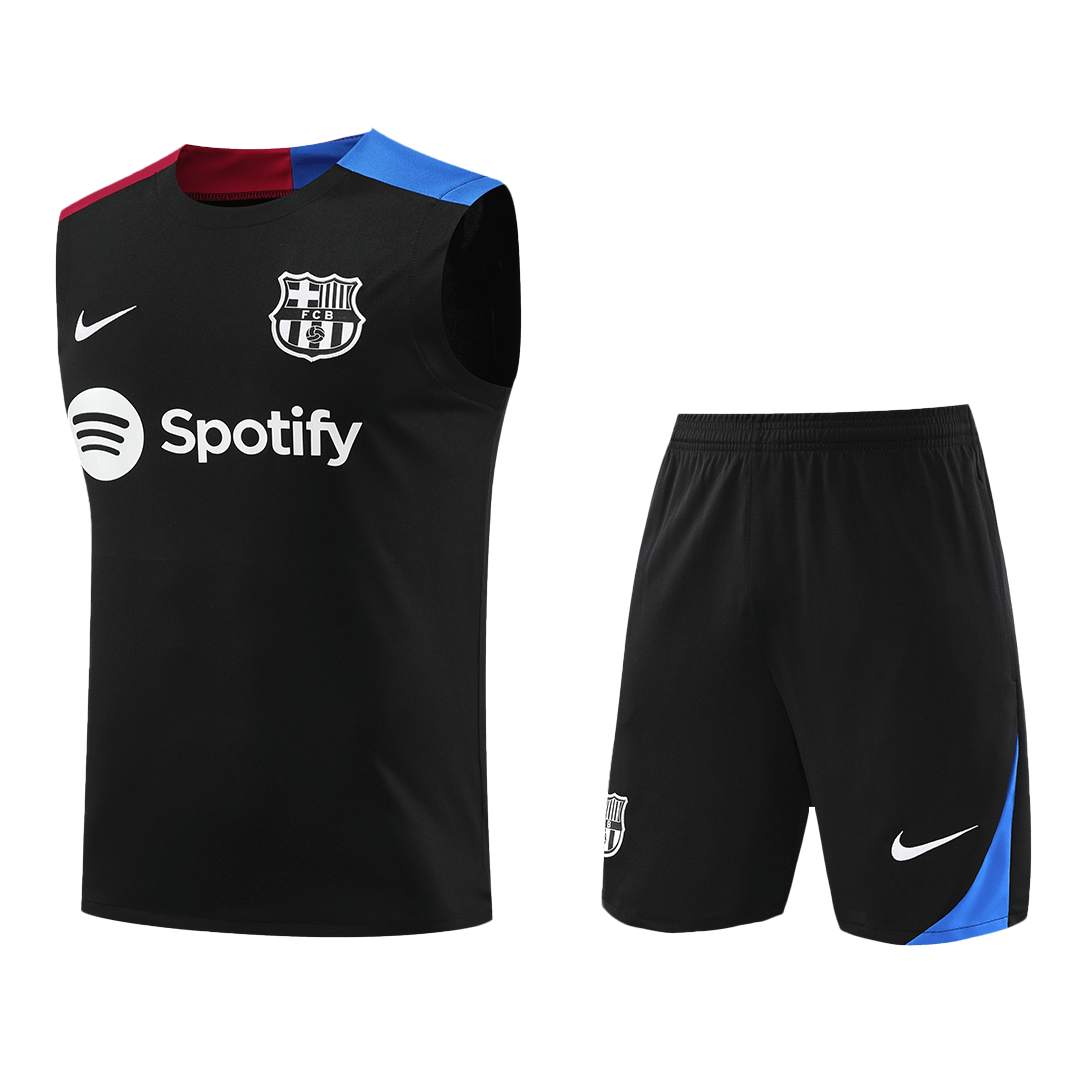 Barcelona Pre-Match  Soccer Jersey Vest Kit(Jersey+Shorts) 2024/25 Top Dresy Shop