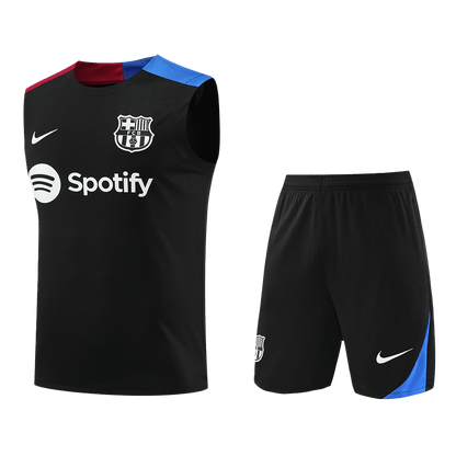Barcelona Pre-Match  Soccer Jersey Vest Kit(Jersey+Shorts) 2024/25 Top Dresy Shop