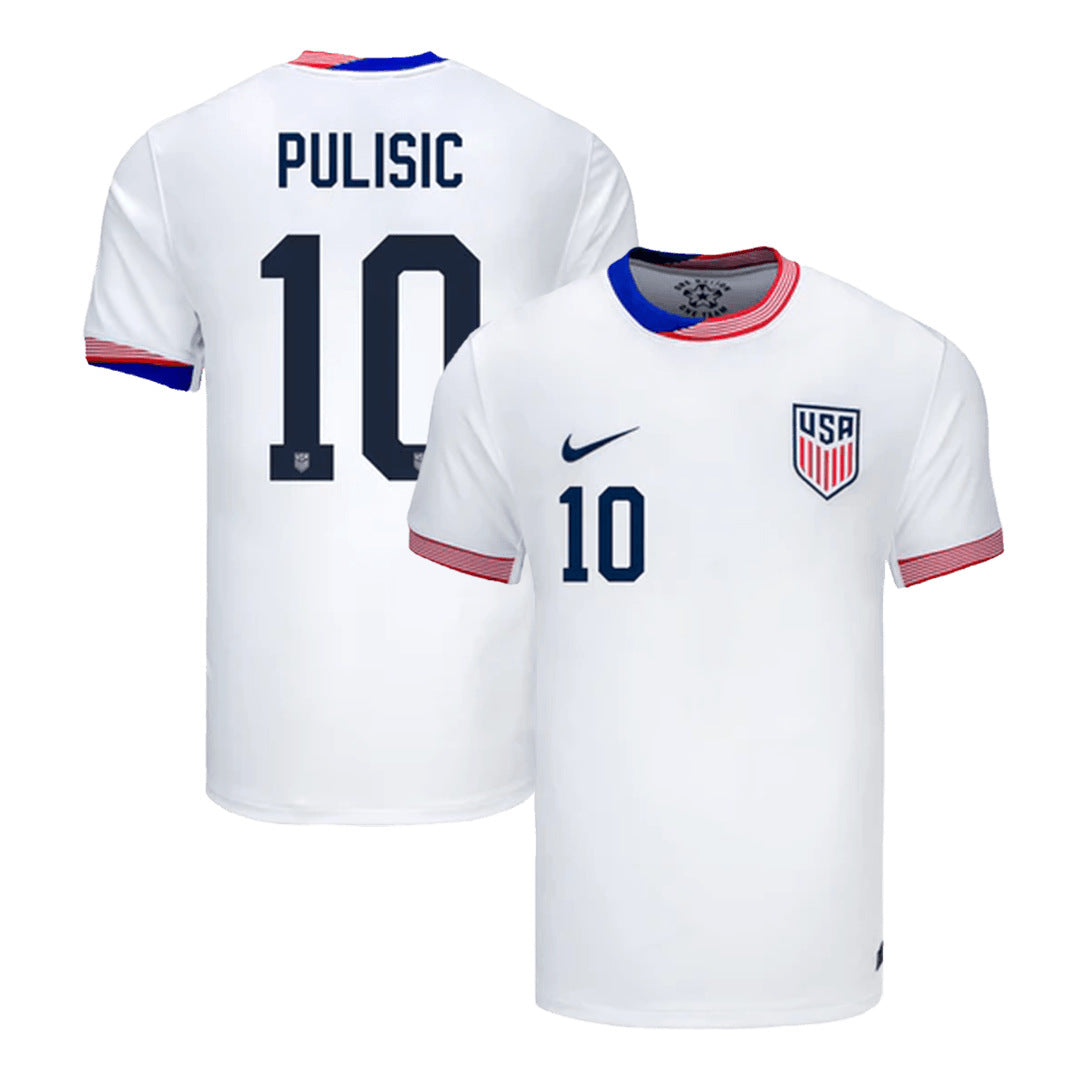 Men's USA PULISIC #10 Home Soccer Jersey Copa América 2024 Go Game Wear