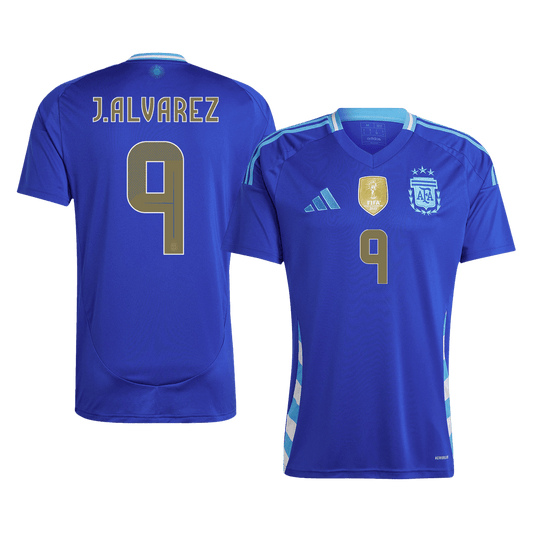 J.ALVAREZ #9 Argentina Away  Soccer Jersey 2024 Top Dresy Shop