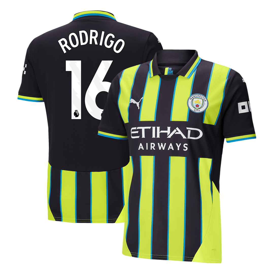 RODRIGO #16 Manchester City Away  Soccer Jersey 2024/25 Top Dresy Shop