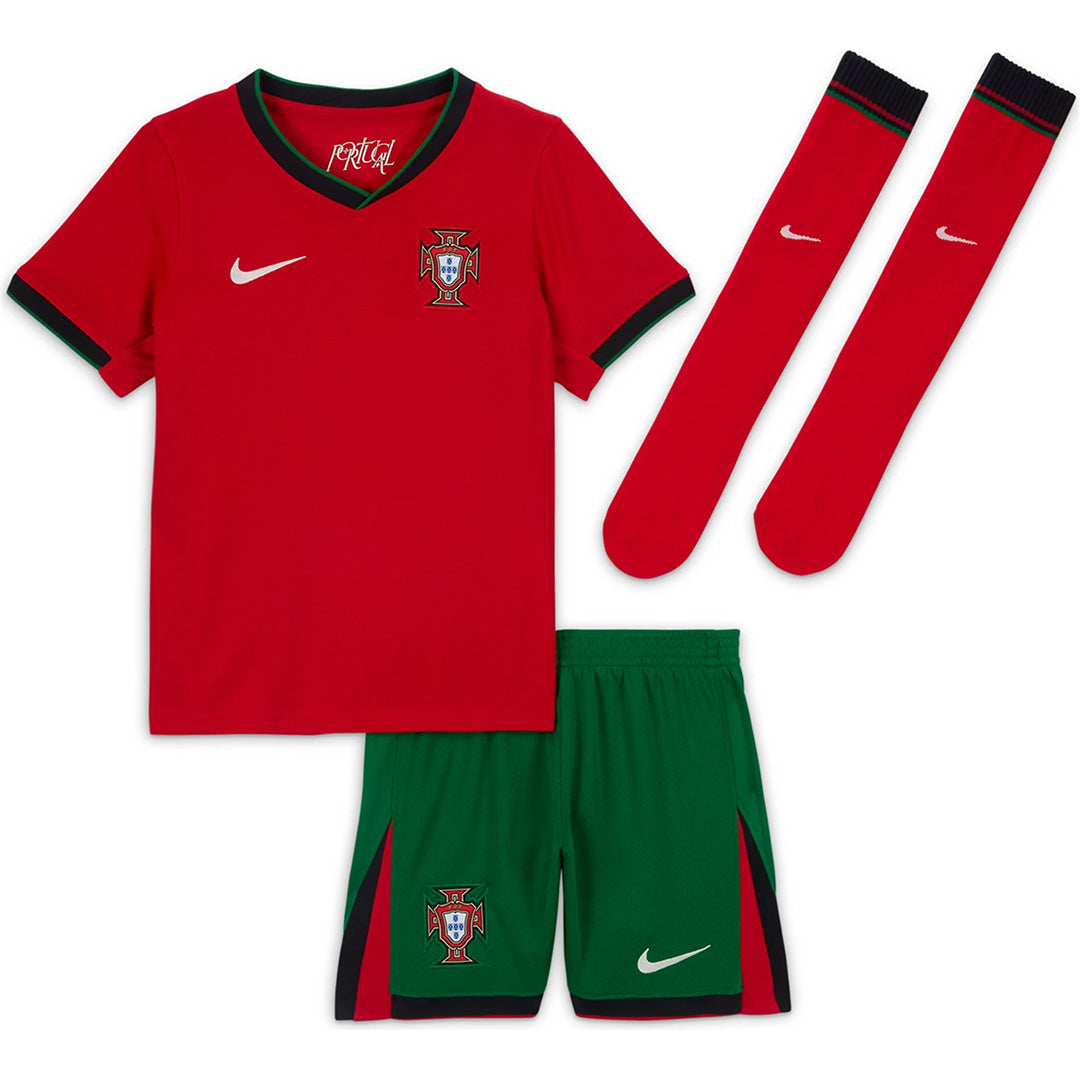 Kid's Portugal Home Jerseys Full Kit Euro 2024 Go Game Wear
