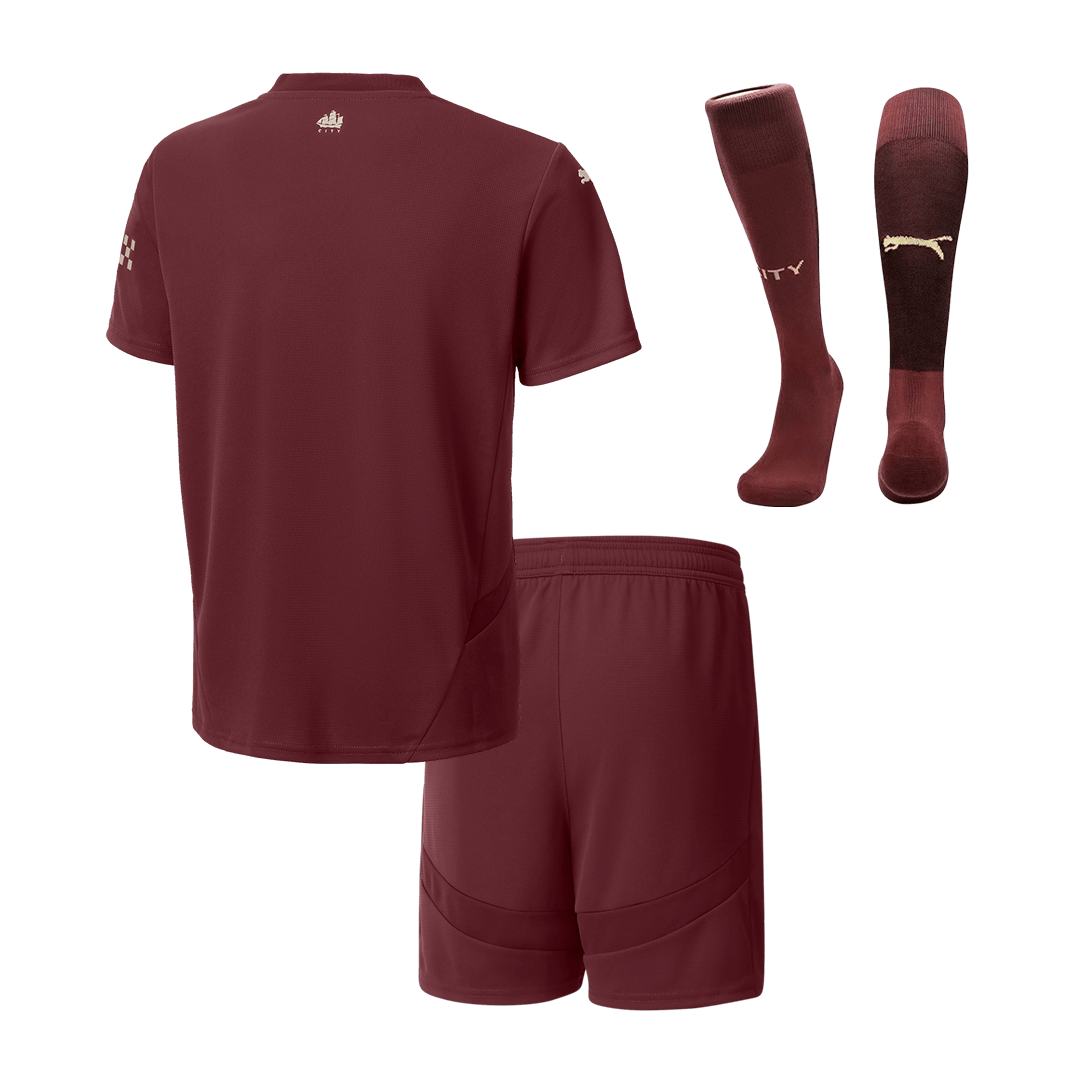 Kid's Manchester City Third Away  Soccer Jersey Kit(Jersey+Shorts+Socks) 2024/25 Top Dresy Shop
