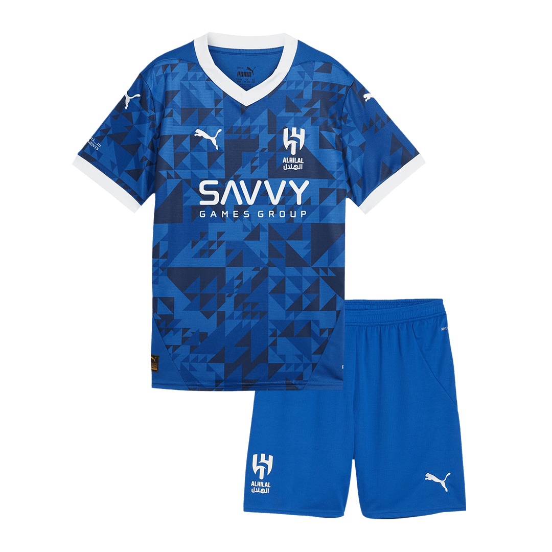 Kid's Al Hilal SFC Home  Soccer Jersey Kit(Jersey+Shorts) 2024/25 Top Dresy Shop