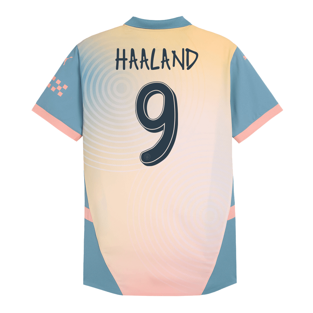 Player Version HAALAND #9 Manchester City Fourth Away  Soccer Jersey 2024/25- Definitely City (UCL) Top Dresy Shop