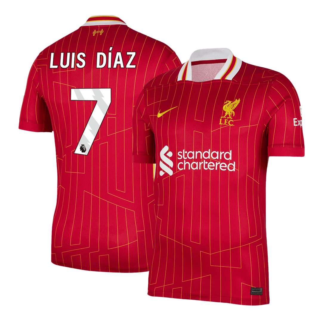Luis Díaz #7 Liverpool Home  Soccer Jersey 2024/25 Top Dresy Shop