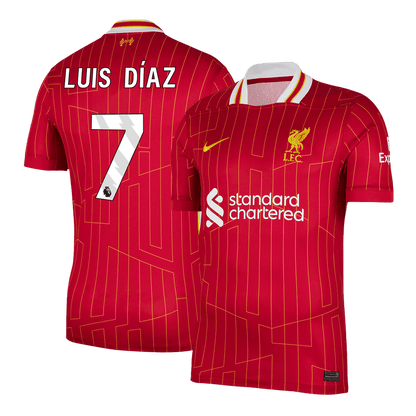 Luis Díaz #7 Liverpool Home  Soccer Jersey 2024/25 Top Dresy Shop