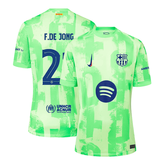 F.DE JONG #21 Barcelona Third Away  Soccer Jersey 2024/25 - UCL?Spotify Logo Without Text? Top Dresy Shop