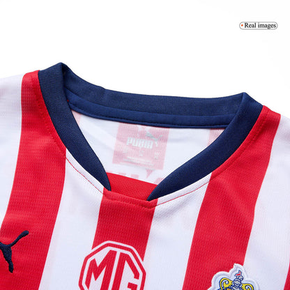 Kid's Chivas Home  Soccer Jersey Kit(Jersey+Shorts) 2024/25 Top Dresy Shop