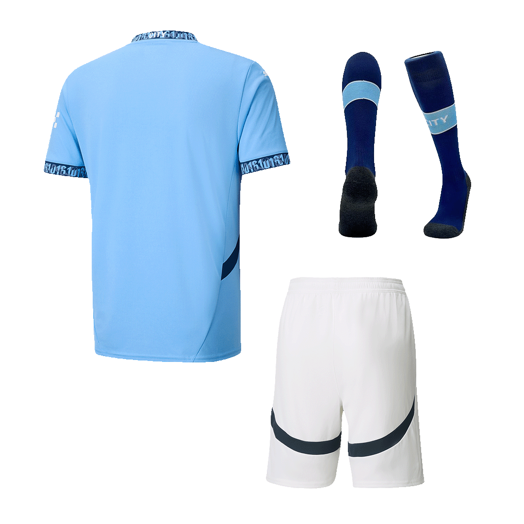 Manchester City Home  Soccer Jersey Kit(Jersey+Shorts+Socks) 2024/25 Top Dresy Shop