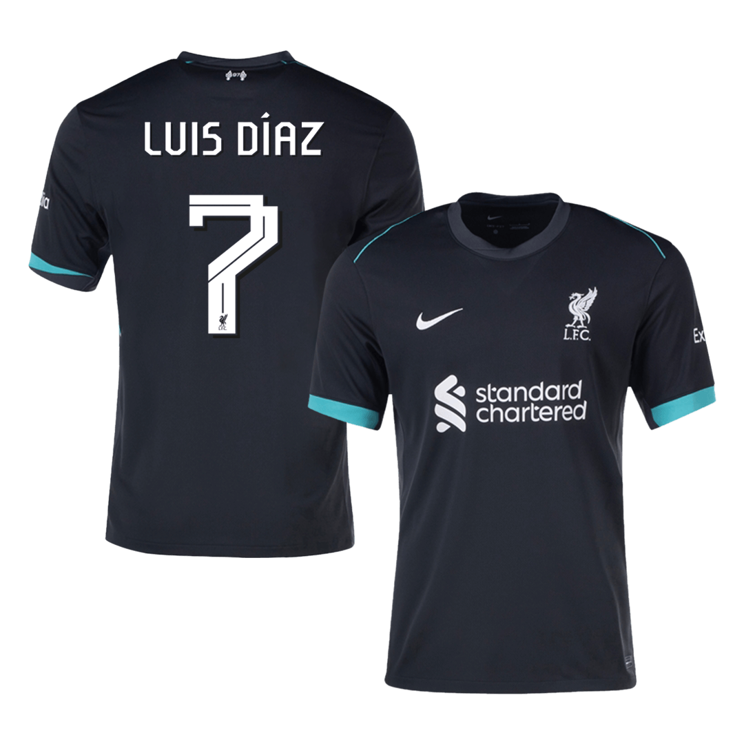 LUIS DÍAZ  #7 Liverpool Away  Soccer Jersey 2024/25 - UCL Top Dresy Shop
