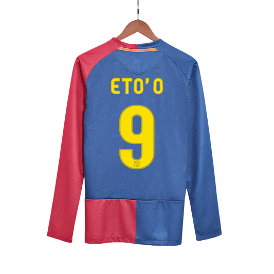 Retro ETO'O #9 2008/09 Barcelona Home Long Sleeve  Soccer Jersey- UCL Final Top Dresy Shop
