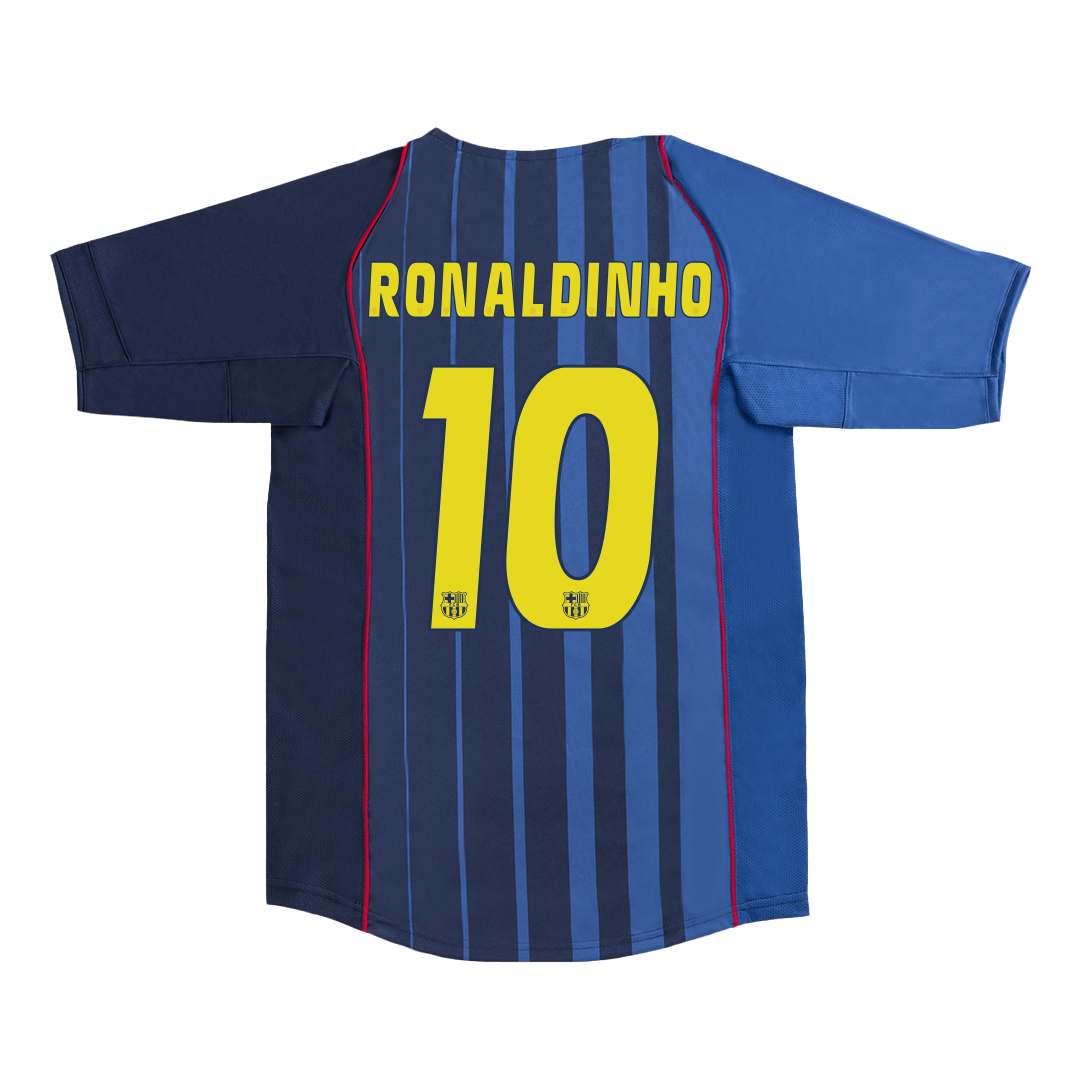 Retro RONALDINHO #10 2004/05 Barcelona Away  Soccer Jersey Top Dresy Shop