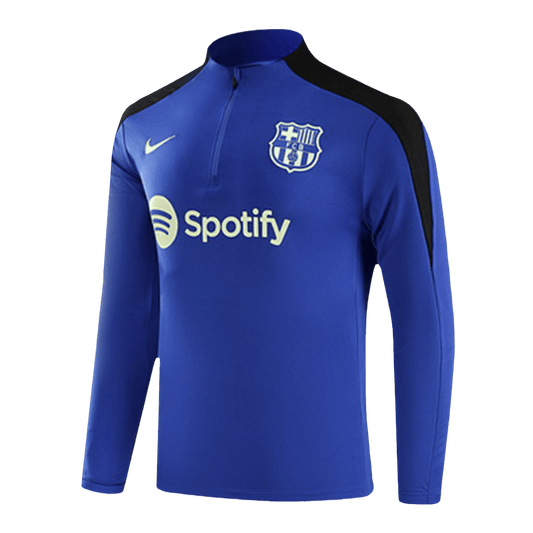 Kid's Barcelona Zipper Sweatshirt Kit(Top+Pants) 2024/25 Top Dresy Shop
