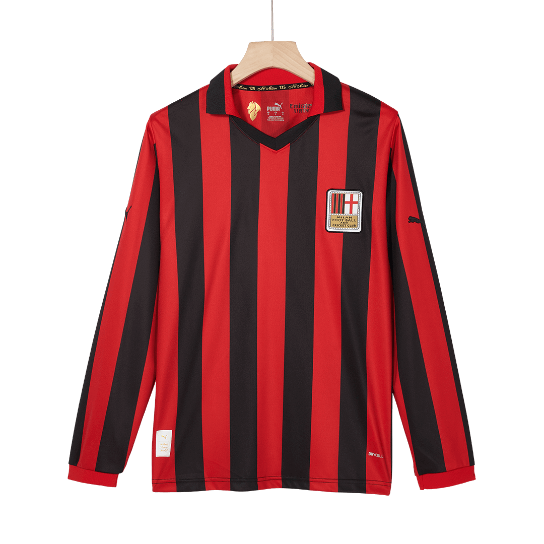 #125 AC Milan 125th Anniversary Long Sleeve  Soccer Jersey 2024/25 Top Dresy Shop
